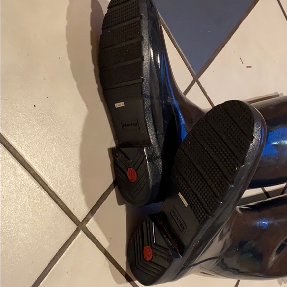 Navy hunter tall rain boots - Picture 3 of 3